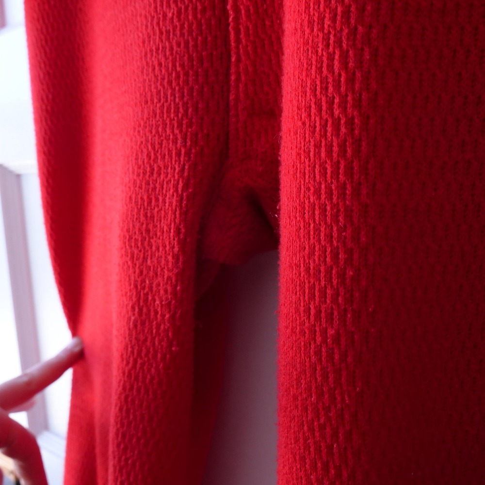 Great vintage 90s red waffle cotton/poly long johns‎ onesie - Picture 5 of 8